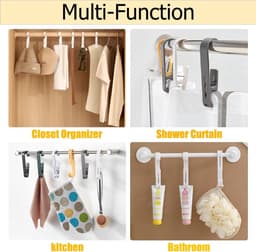 Washaken met klemmen - Sterke plastic wasknijpers - kleerhangers voor sokken - washaken clip - draagbare antislip plastic hangers clips - voor kleding gordijn badhanddoek hoed lakens jas - 6stuks - 6 kleuren — thumbnail 4
