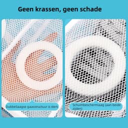 2 artikelen - Schoenwaszakken - Mesh schoenwaszakken - Mesh schoenwaszakken voor sneakers - Verdikt - Hangend drogende meshzak - Geschikt voor sneakers, sportschoenen en slippers - Machinewasbaar - Vormvast — thumbnail 4