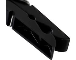 KADAX wasknijpers, 20 x knijpers van robuuste kunststof, kleurrijke sokkenklemmen, windbestendige klemmen voor binnen en buiten (zwart V2)