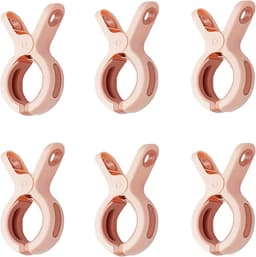 Allecto Plus - 6 stuks Sterke Roze Handdoekklemmen voor Strandstoelen - Jumbo Formaat - Winddichte Clips voor Strandlaken en Beddengoed — thumbnail 1