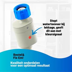 Fixem Toevoerslang 1.5 Meter met Aquastop Waterslot Aanvoerslang Geschikt voor Wasmachine Vaatwasser en Apparaten en alle Merken met 3/4 Schroefwartelaansluiting Koud Water tot 25 Graden — thumbnail 3