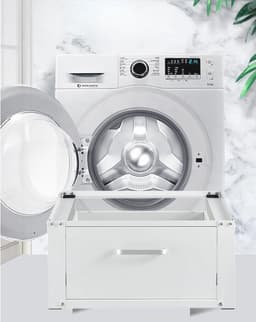 Livista Wasmachine onderkast met lades - Wasmachine kast - Opbergkast - Wasmachine onderkast - 63x54x31 cm - Wit — thumbnail 5