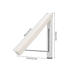 Wanddroogrek - Inklapbare Kledinghanger - Uittrekbaar Droogsysteem - Voor Woonhuis & Badkamer - Geen Boren - Volwassenen - Aluminium Kunststof - Zilvergrijs - 60cm - 1 Stuk — thumbnail 5
