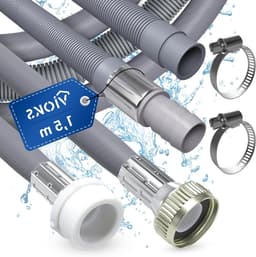 Toevoerslang- en afvoerslangverlenging set voor wasmachine en vaatwasser - 15m afvoerslangverlenging - 2x slangklem - verlengslang voor wasmachine-aansluiting — thumbnail 1