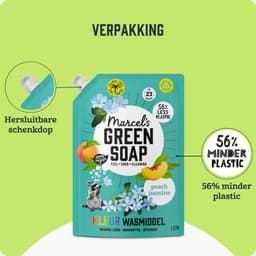 Marcel's Green Soap Kleur Wasmiddel Navulling - Perzik & Jasmijn - 4 x 1L - 92 wasbeurten — thumbnail 3