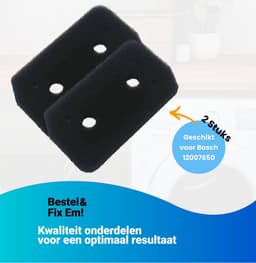 Fixem Geschikt voor Bosch Siemens 12007650 Droger filter van condensor wasdroger droogkast schuimfilter - 230x125x20 mm - 2 Stuks — thumbnail 4