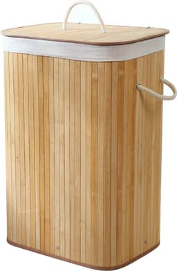 CALICOSY - Rechthoekige bamboe wasmand 70L - H60 cm — thumbnail 1