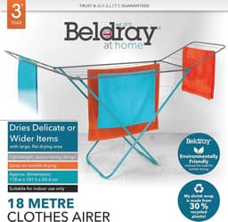 Opvouwbaar droogrek met platte bovenkant - 18 meter droogruimte voor kleding, beddengoed en handdoeken (182 x 50 x 100 cm) — thumbnail 5