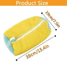 Waszak - Waszak Schoenen - Waszak Voor Schoenen - Laundry bag - Waszakken voor Sneakers - Wasgoed - Schoenenwaszak Wasmachine - Schoenenwaszak - Herbruikbaar - Schoen Wassen - Netje Anti-Vervorming - Waszak Schoenenzak - 39 x 19 cm - geel - Polyester — thumbnail 5
