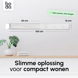 Bodo® In- en uitklapbaar droogrek met Ophanghaken - Wit - 6m Drooglengte — thumbnail 4