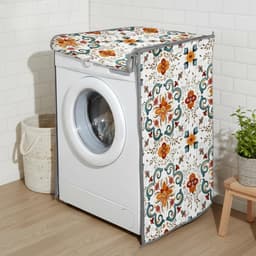 Wasmachine- en drogerhoes voor binnen, waterdichte hoes met ritssluiting, stofbescherming, voor gebruik binnenshuis, 60 x 60 x 80 cm — thumbnail 4