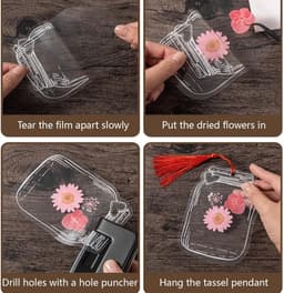 Gedroogde bloemen decoratie gedroogde bloemen kleurrijke gedroogde bloemen dried geperste bloemen voor hars sieraden maken doe-het-zelf kaarsen hanger telefoonhoesjes fotolijst — thumbnail 3