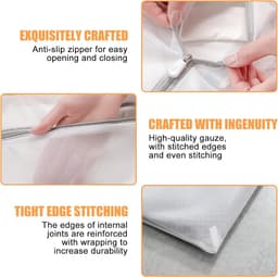 4pcs Laundry Bag Washing Net for Washing Machine 40cm x 50cm Laundry Bag Washing Bag Washing Bag Travel - ShopVlot — thumbnail 5