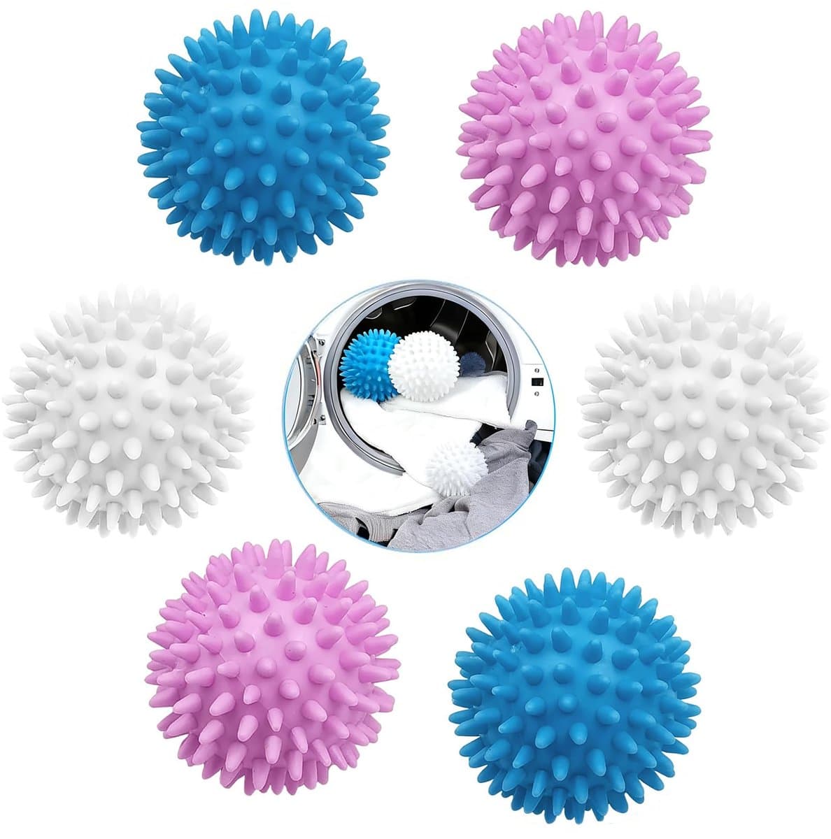 Solidchoice - Set van 6 Herbruikbare Droogballen voor Wasmachine en Drogen — afbeelding 1