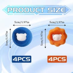 Solidchoice - Set van 8 Anti-Haar Ballen voor de Wasmachine — thumbnail 4