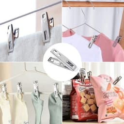 60 Stuks Mini Hartjes Kledingknijpers van RVS - Multifunctionele Kledingclips voor Handdoeken, Sokken en Snacks — thumbnail 3