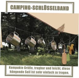 Waslijn 5 Meter - Waslijn Camping - Uittrekbare Waslijn - Multifunctionele Waslijn - Accessoires voor Buitengebruik - Lichtgewicht en Waterafstotend - Drooglijn — thumbnail 5