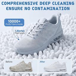 Schoenwaszak voor wasmachine 15 inch - vergrote maat - wit tweezonendesign - 360°-reiniging - ShopVlot — thumbnail 4
