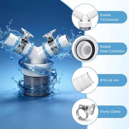 Afvoerslang voor wasmachine 40mm - Y-adapter voor vaatwasser en droger - dubbel aansluitbaar - gedeelde afvoer - ShopVlot — thumbnail 5