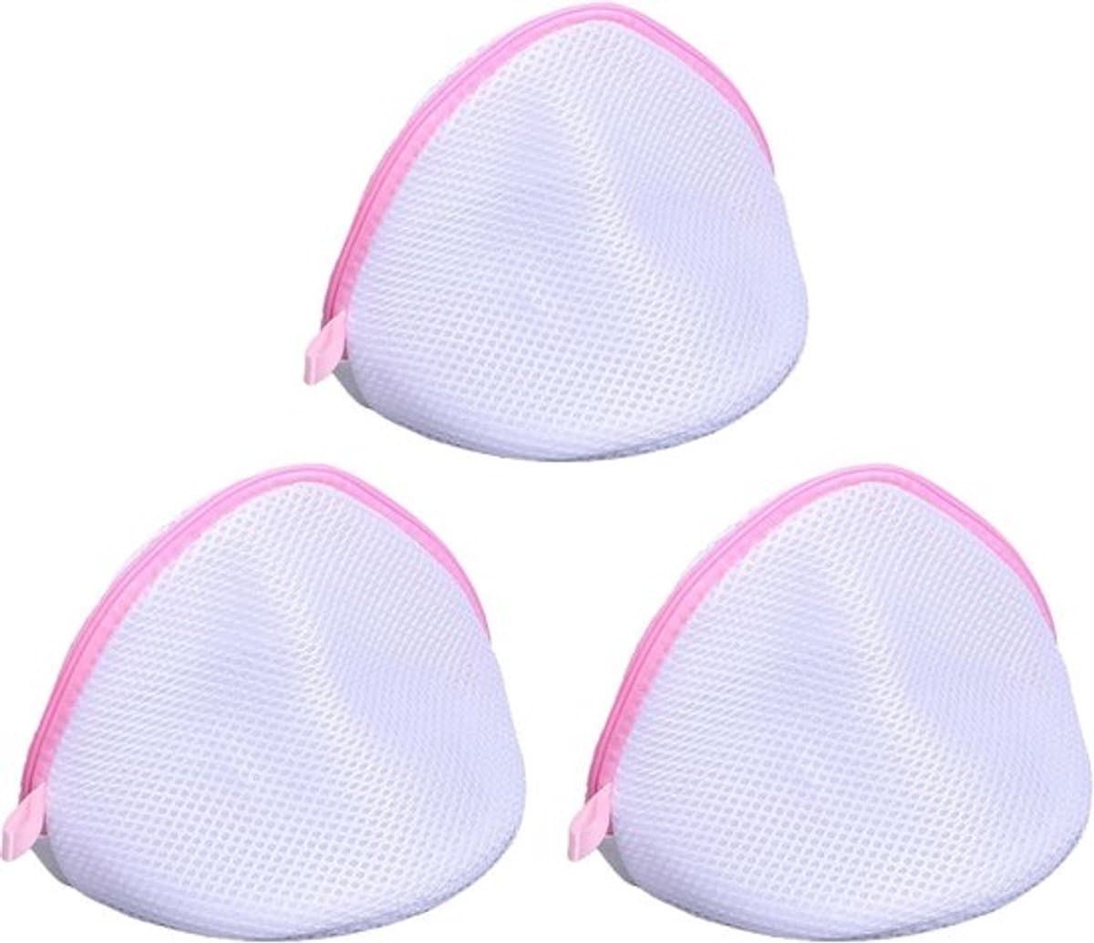 Wasnet - Wasnet voor wasmachine - Waszak voor beha's - Waszakken voor wasgoed - 3 Stuks - Roestvrij staal rits - Duurzaam polyester — afbeelding 1