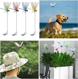 NatureMan Dragonfly Clips, 12 Pieces, 3D Simulation Dragonfly Pole for Outdoor Indoor Fake Plastic Dragonfly for - ShopVlot — thumbnail 2