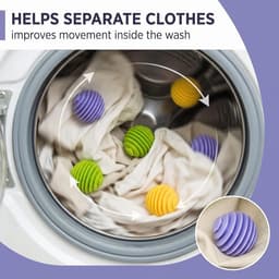 Wasballen voor wasmachine, 15 stuks, wasbal tegen klitten en rimpels, herbruikbare wasballen van pvc voor - ShopVlot — thumbnail 4