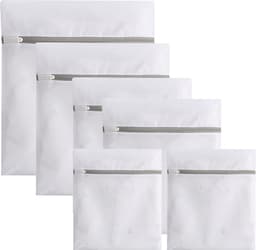 Wasnetjes met ritssluiting - Wit - 23x30 cm - Polyester Waszak met Mesh Structuur - Voor Kleding en Ondergoed — thumbnail 1
