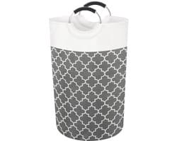 Opvouwbare wasmand - 82 liter wasverzamelaar - grijs - Oxford-stof