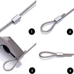 Draadkabel 50 Stuks - Aluminium Kabeldraad - Zilveren Krimpring-Hulsklem - Geschikt voor Hondentouw/Waslijn - Diameter 8 mm - Laag Gewicht/Hoge Prestaties - Staaldraad — thumbnail 3