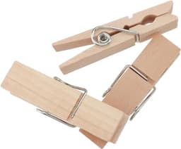 Pack van 50 Houten Kledingknijpers - Groot 7 cm x 1.8 cm - Gebruik voor Foto's, Memos en Notities - Creatief en Voor Wasgoed — thumbnail 4