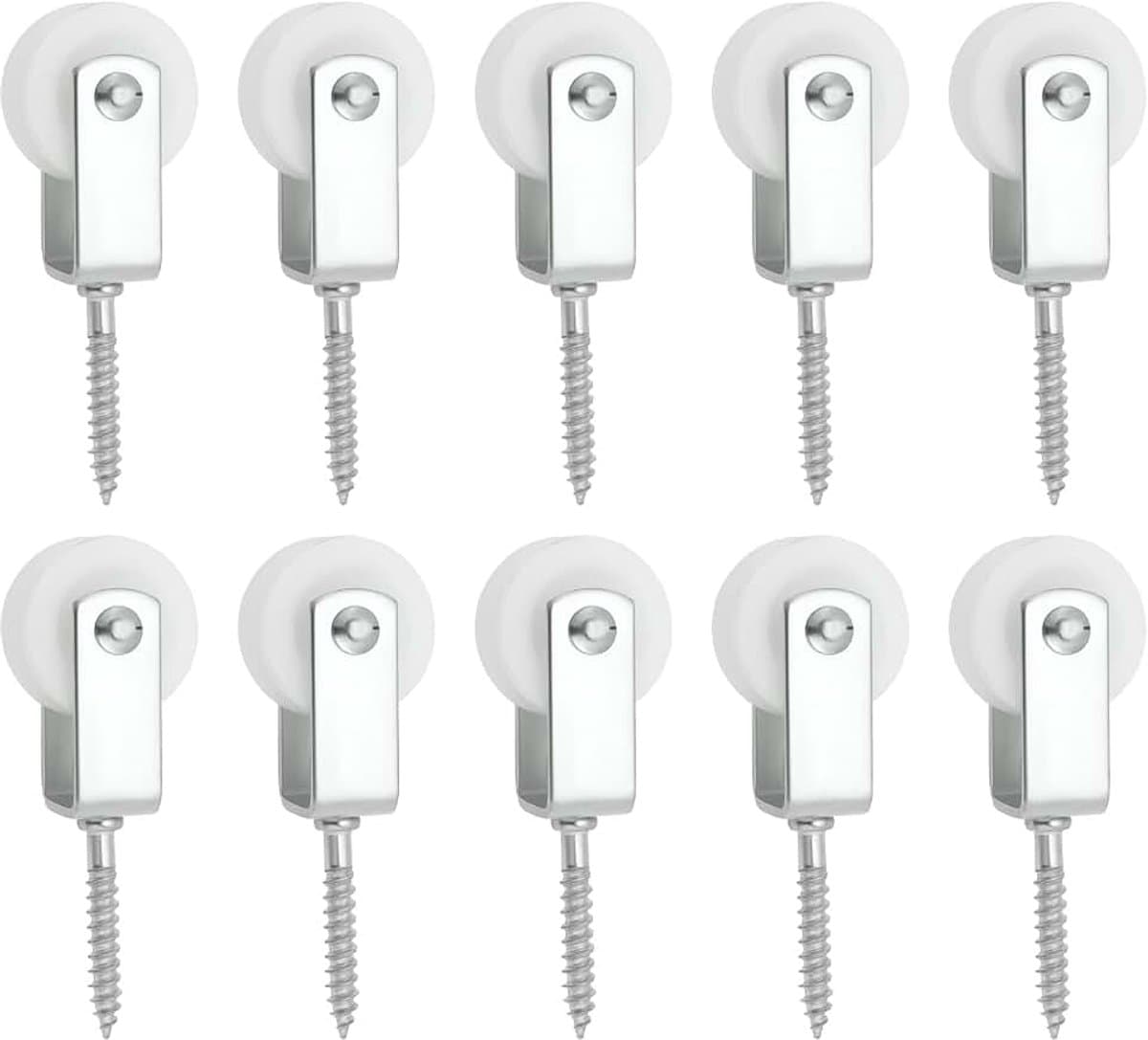 idea 10Pcs 30Mm Katrol Touw Nylon Opknoping Katrollen Waslijn Katrollen Voor Indoor Patio's Balkons Dak Muren Installaties 38x6mm — afbeelding 1