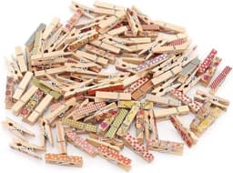 - Houten Wasknijpers - Foto Clips - Kleurrijk - Ambachten - Geschilderd - Geschikt voor Scrapbooking - 100 Stuks 3.5 cm Kleurrijke Geschilderde Hout Wasknijper voor Foto Clips Schroot Boeking Ambachten Gift Wrapping. — thumbnail 1