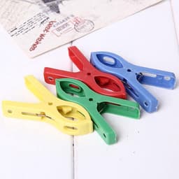 4x grote knijpers - XL wasknijpers - 15 cm - Strandhanddoek knijpers - Kunststof knijpers - Handdoek klemmen - Strand accessoires - Towel clips - Beach towel clips - Extra sterke knijpers - Jonyx — thumbnail 2