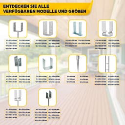 Paaldrager H-vorm - Paalanker grondanker - Terrassen en hekken - Verzinkt staal 6 mm — thumbnail 5