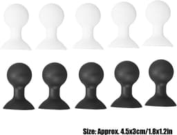 Wasmachine Deur Prop - Wasmachine Deur Stopper - Luchtcirculatie Bevorderen - Sterke Zuignap - 10 stuks - Zwart en Wit — thumbnail 3