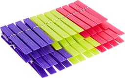 Wasknijpers - Kledingknijpers - Kleding Drogen - Snel Box Systeem - 24 Stuks - Diverse Kleuren — thumbnail 1
