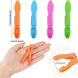 Thijox - Wasknijpers set van 60 stuks, kunststof, duurzame veren, extra sterk, winddicht, zacht voor clips, kleding, papier, ideaal voor thuis, tuin, — thumbnail 4