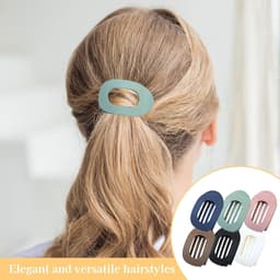 Platte Haarklemmen - Haarspelden Dames - Dagelijkse Haarstyling - Stabiele Klemkracht - 6 stuks - Zwart — thumbnail 3
