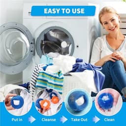 8 stuks dierenhaarverwijderaar wasmachine - pluisballen voor wasmachine - pluisverwijderaar - haarvanger - wasballen tegen dierenharen - pluisvanger voor kleding en beddengoed (meerkleurig) — thumbnail 3