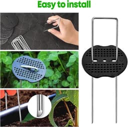 Grondankers Set - Haringen Tuin - Buiten Bevestigen - Roestvrij Staal - 100 Stuks - Zilver — thumbnail 5