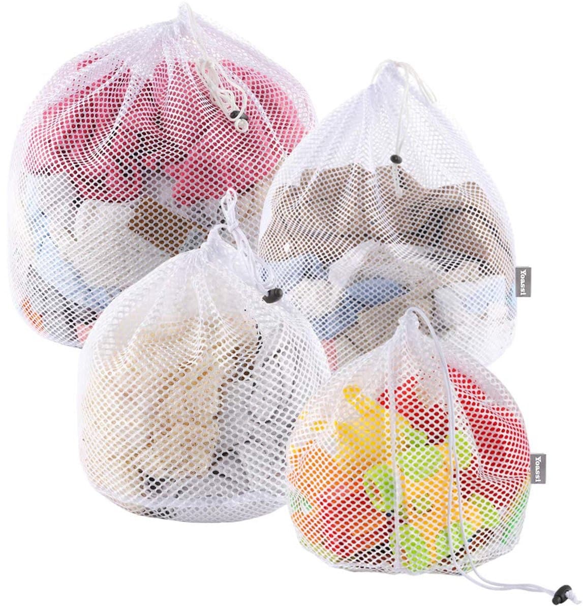 Mesh waszakken, opbergzakken, drielaagse wasmachinetas met trekkoord gesloten ontwerp voor ondergoed, sock, babydoeken, reizen, delicates — afbeelding 1