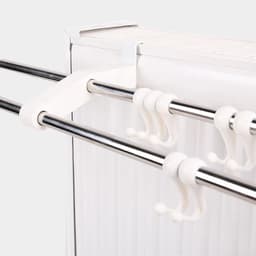 Radiator Droogrek - Handdoekenrek - Kleding Drogen - Roestbestendig Materiaal - 42 cm - Zilver Wit — thumbnail 5