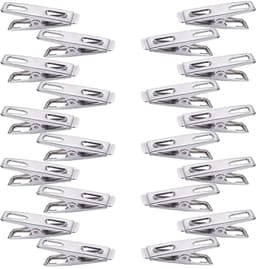 Wasknijpers - Roestvrijstaal - 20 Stuks - Duurzame en Winddichte Klemmen - Voor Kleding en Handdoeken — thumbnail 1
