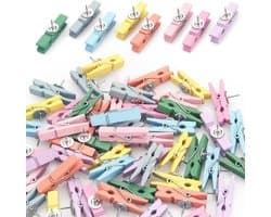 Wasknijpers en punaises voor prikborden, kunstwerken en knutselprojecten (Macaron)
