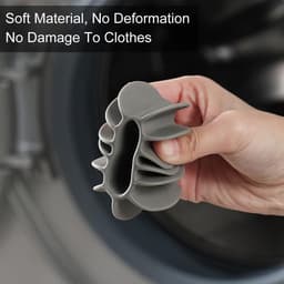 10 stuks - wasballen - Siliconen wasballen - Anti-klit wasballen - Droogballen - kleding anti-wirwar - Houdt kleding schoon - Herbruikbaar - Wit - 4,5 x 3 cm - Geschikt voor wasmachines en drogers — thumbnail 2