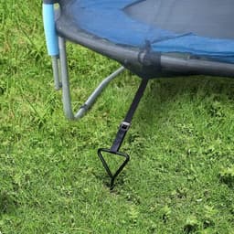 SnelShoppen - Set van 4 Grondankers voor Trampoline, Vloerbevestiging, Gegalvaniseerd en Roestvrij Staal, 4 Robuuste Straps voor Tuin, Camping, Schomm — thumbnail 5