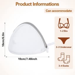 Wasnet voor beha's - set van 4 - polyester - beschermt delicate kleding - ideaal voor wasmachine - ShopVlot — thumbnail 4