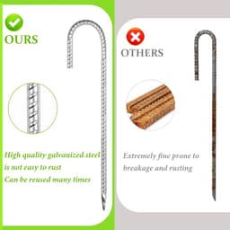 Omgoods - Set van 8 Grondankers en Tentpinnen van 30 cm voor Buiten — thumbnail 5
