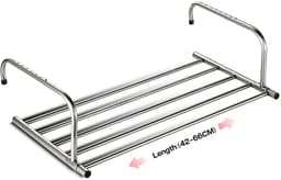 Omgoods - Verlengbare Wasrek voor Binnen en Buiten - Rvs, Compact en Ruimtebesparend — thumbnail 1