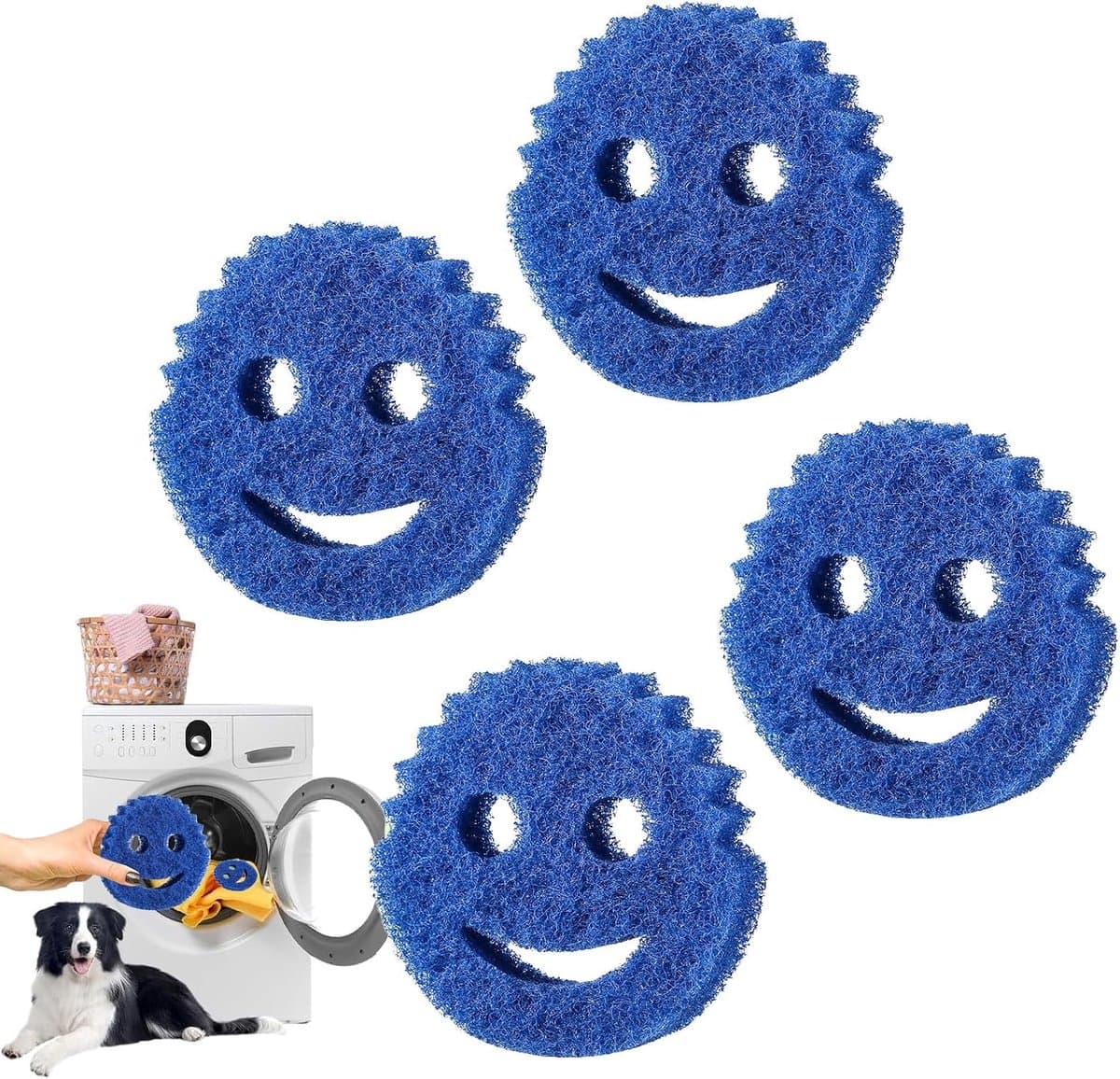 SnelShoppen - 4 Stuks Dierenhaarverwijderaar - Herbruikbare Pluisballen - Pluisvanger voor Wasmachine - Effectief tegen Pluisjes en Watten - Geschikt — afbeelding 1